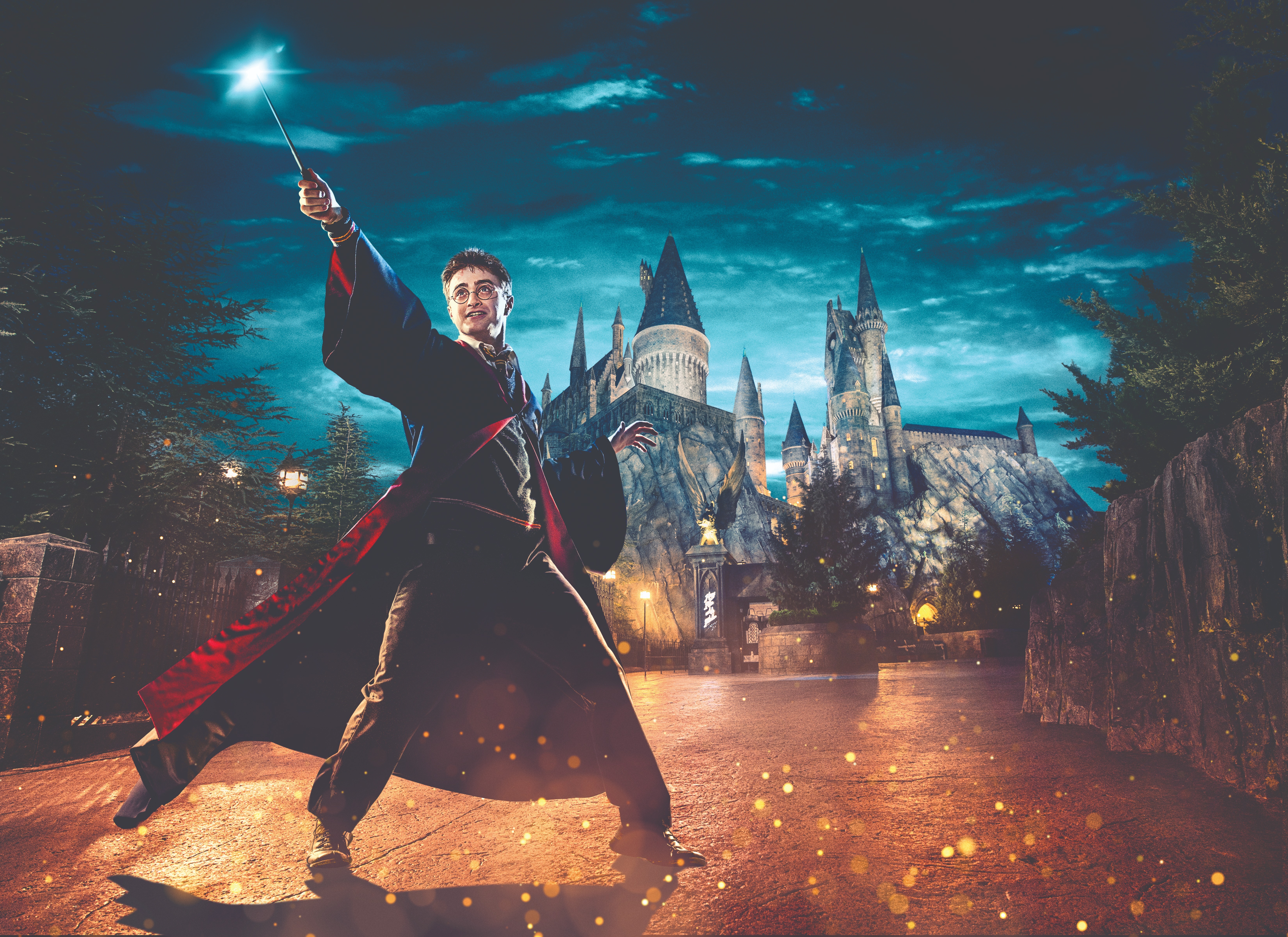 Harry Hogwarts night composite
