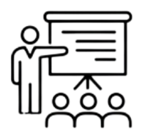 person presenting to audience